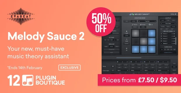 图片[1]-Evabeat推出的Melody Sauce 2 MIDI插件售价29美元-