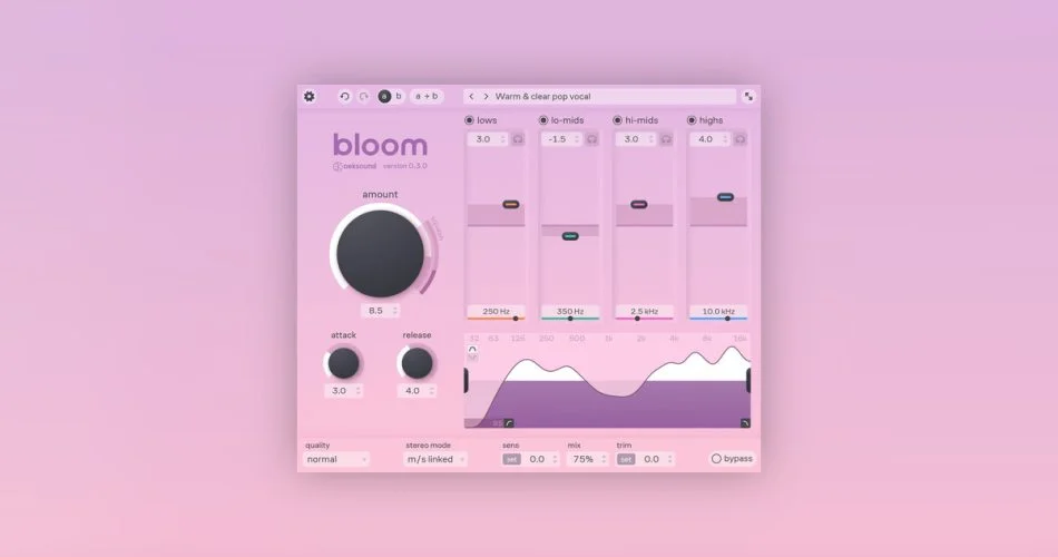 oeksound宣布推出Bloom自适应音调整形器