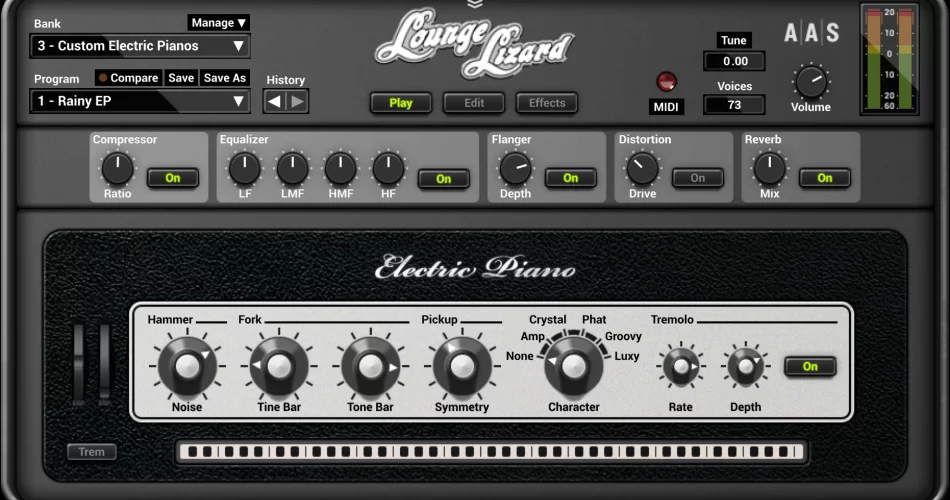应用声学系统公司的Lounge Lizard EP-4电子钢琴可节省60%的费用