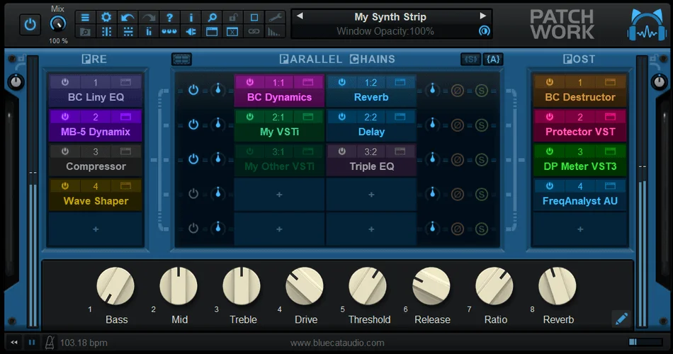 蓝猫音频将拼接多重效果插件更新至V2.67 1 Blue cat audio patchwork. Png