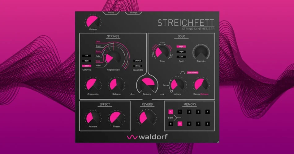 华尔道夫斯特莱希费特弦乐合成器五折出售 1 Waldorf streichfett plugin. Jpg
