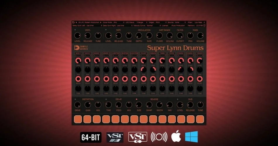样品科学推出超级林恩鼓虚拟仪器 1 Samplescience super lynn drums