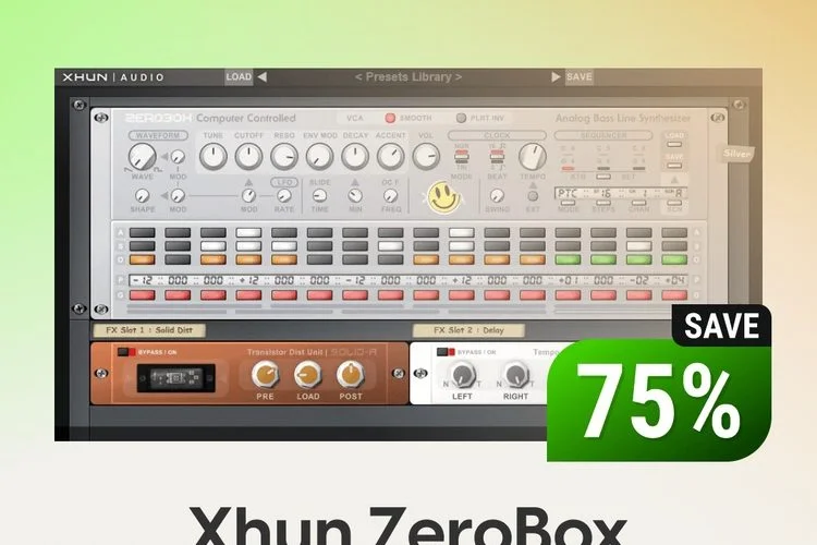 Xhun Audio推出的ZeroBox bassline synth插件售价25美元